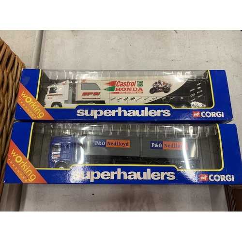 160 - TWO CORGI 'SUPERHAULERS' TRUCKS