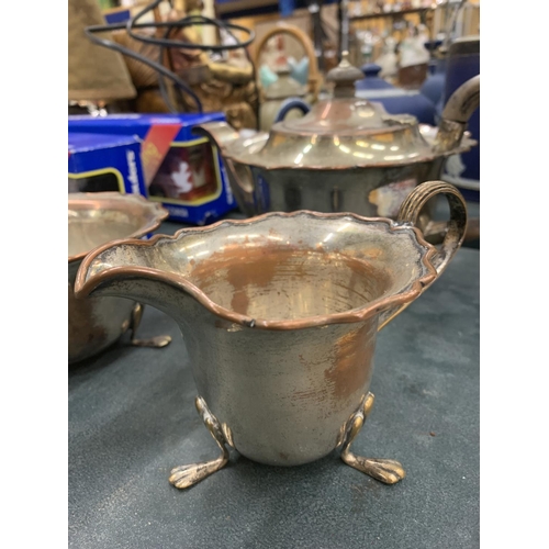 180 - TWO VINTAGE SILVER PLATED ITEMS - PEDESTAL BOWL WITH PIERCED GALLERY DESIGN AND SMALLER DISH