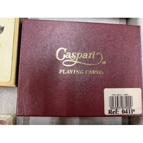 214 - A LARGE QUANTITY OF VINTAGE PLAYING CARDS TO INCLUDE 'CASPARI', 'CONGRESS', ETC