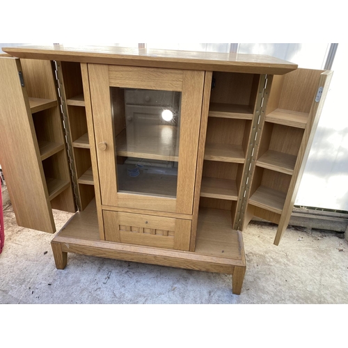 2244 - A MODERN OAK CABINET