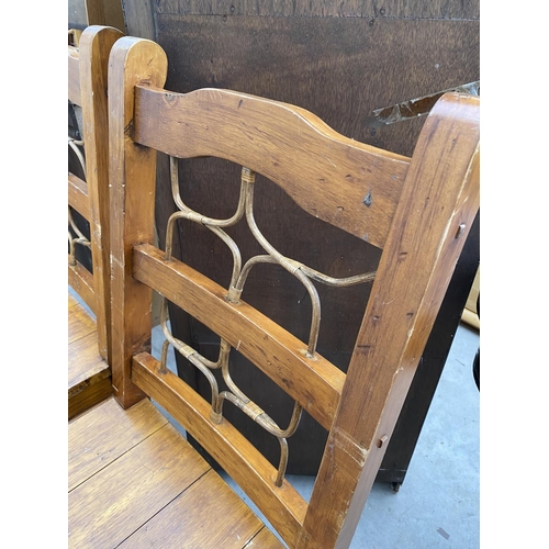 2253 - A SET OF FOUR MEXICAN PINE DINING CHAIRS