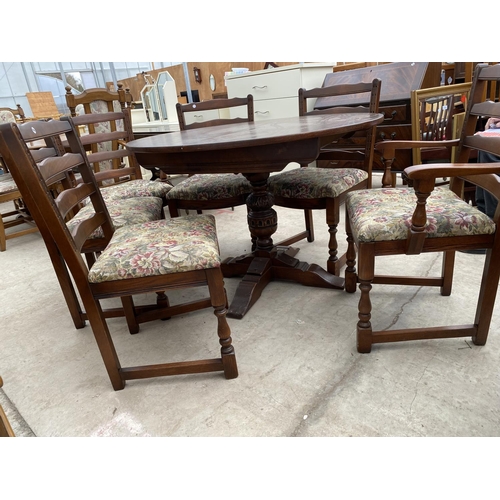 2260 - AN 'OLD CHARM' EXTENDING DINING TABLE, 44