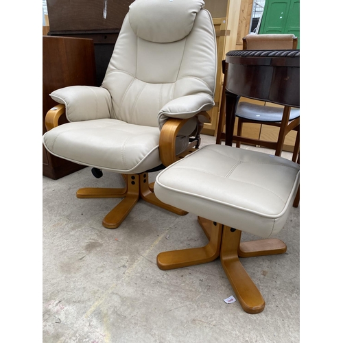 2280 - A 'GLOBAL FURNITURE ALLIANCE' REVOLVING SWIVEL CHAIR AND STOOL