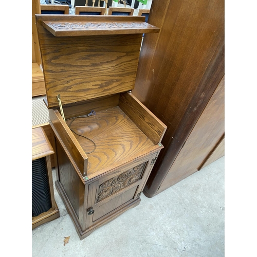 2330 - AN OAK 'JAYCEE' STEREO CABINET, 21