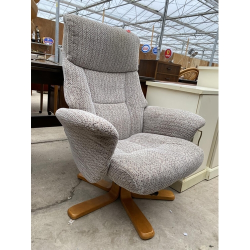 2338 - A 'GLOBAL FURNITURE ALLIANCE' SWIVEL RECLINER