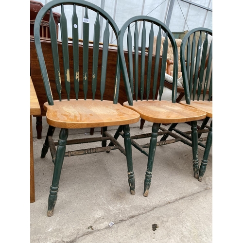 2373 - FOUR VARIOUS KITCHEN CHAIRS