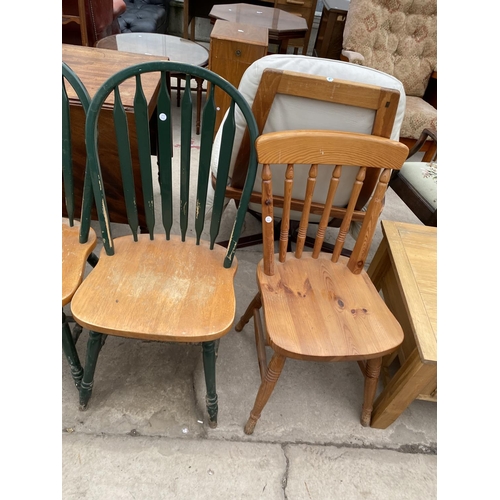 2373 - FOUR VARIOUS KITCHEN CHAIRS