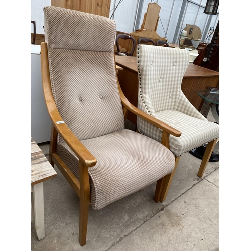 2380 - A MODERN 'TOSCA' FIRESIDE CHAIR AND BEDROOM CHAIR