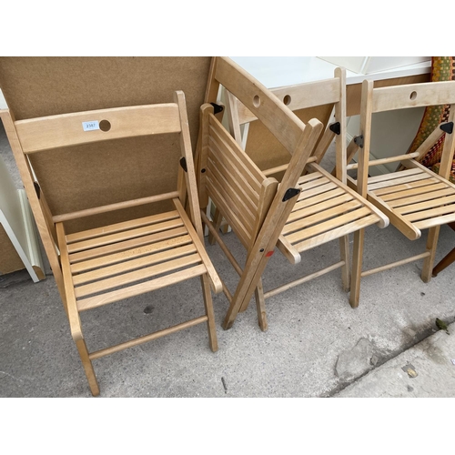 2387 - A SET OF FOUR MODERN FOLDING CHAIRS