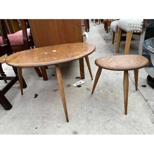 2430 - A NEST OF TWO 'ERCOL PEBBLE' TABLES