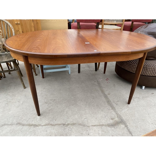 2458 - A RETRO TEAK G-PLAN EXTENDING DINING TABLE, 64X44