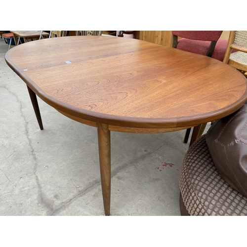 2458 - A RETRO TEAK G-PLAN EXTENDING DINING TABLE, 64X44