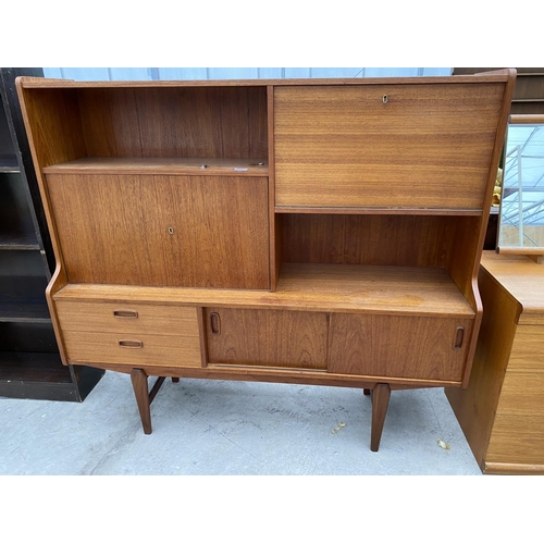 2461 - A RETRO TEAK COCKTAIL SIDEBOARD, 55