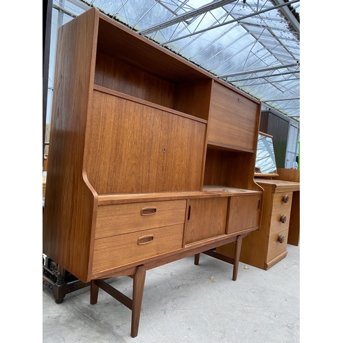 2461 - A RETRO TEAK COCKTAIL SIDEBOARD, 55