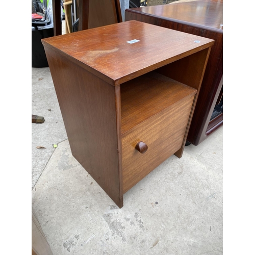 2488 - A RETRO TEAK 'AVALON' BEDSIDE LOCKER