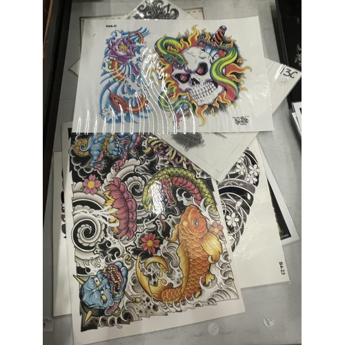 251 - TEN LAMINATED LIMITED EDITION ORIENTAL TATTOO DESIGNS