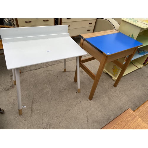 2511 - TWO MODERN CHILDS DESKS