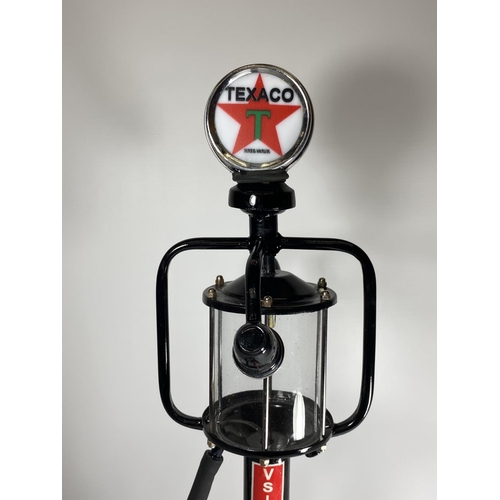 22 - A TEXACO PETROL PUMP STYLE LAMP BASE, HEIGHT 68CM