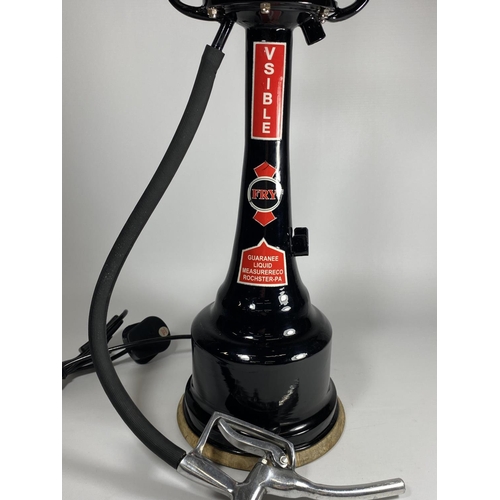 22 - A TEXACO PETROL PUMP STYLE LAMP BASE, HEIGHT 68CM