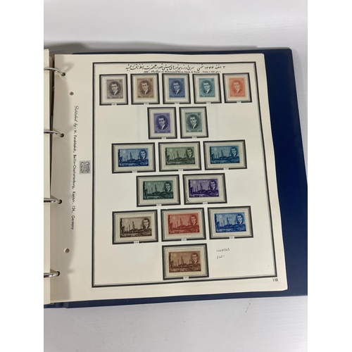 345 - THREE ALBUMS OF STAMPS TO INCLUDE IRAN & MIDDLE EASTERN EXAMPLES