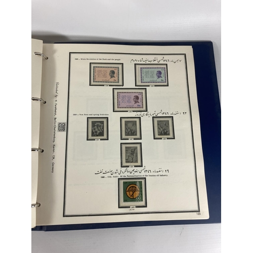 345 - THREE ALBUMS OF STAMPS TO INCLUDE IRAN & MIDDLE EASTERN EXAMPLES