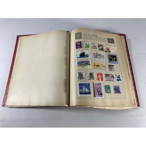 350 - A BOX OF ASSORTED STAMP ALBUMS