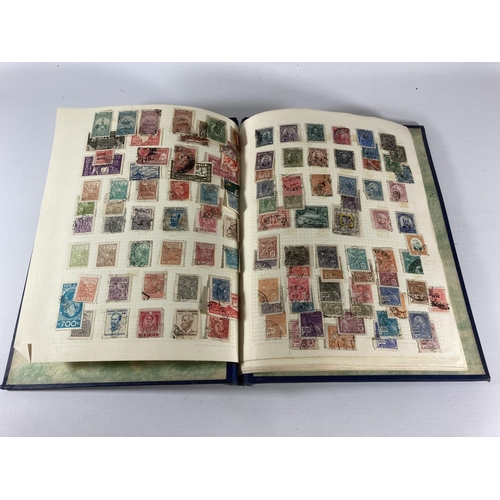 350 - A BOX OF ASSORTED STAMP ALBUMS