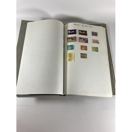 350 - A BOX OF ASSORTED STAMP ALBUMS