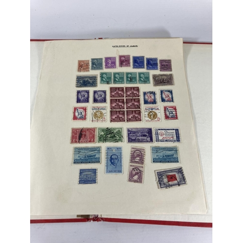 350 - A BOX OF ASSORTED STAMP ALBUMS