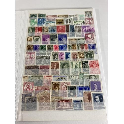 355 - A GROUP OF BELGIUM STAMPS ON SHEETS