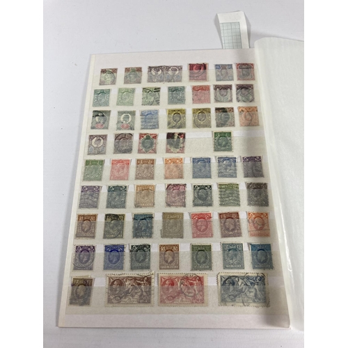 356 - A COLLECTION OF G.B VICTORIAN & LATER STAMPS ON SHEETS