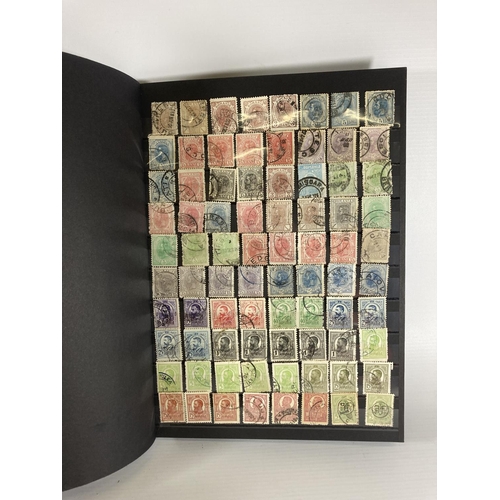 359 - A COLLECTION OF WORLD STAMPS IN BLACK ALBUM