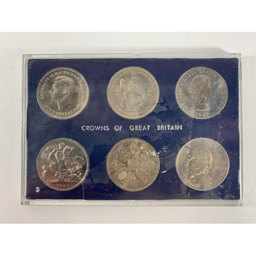 369 - TWO COIN SETS - CROWNS OF GREAT BRITAIN & 1952-1977 SILVER JUBILEE SET