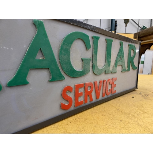 46 - A JAGUAR SERVICE ILLUMINATED BOX SIGN, 68 X 22 X 10CM