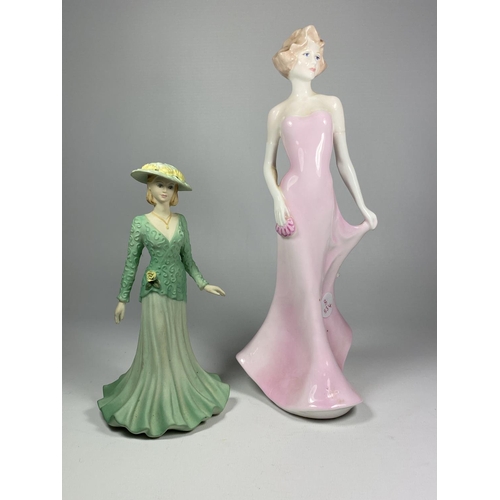 794 - TWO COALPORT LADY FIGURES - BEAU MONDE 'CASSANDRA' & SILHOUETTES 'OLIVIA'