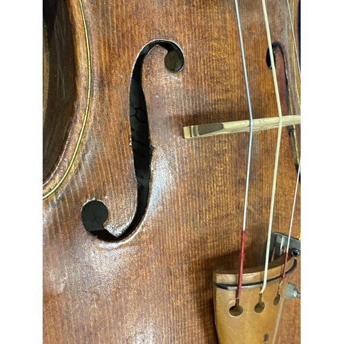 94 - A FULL SIZE CASED SCOTTISH VIOLIN, LABEL FOR DONALD RIDDELL, INVERNESS, 1974