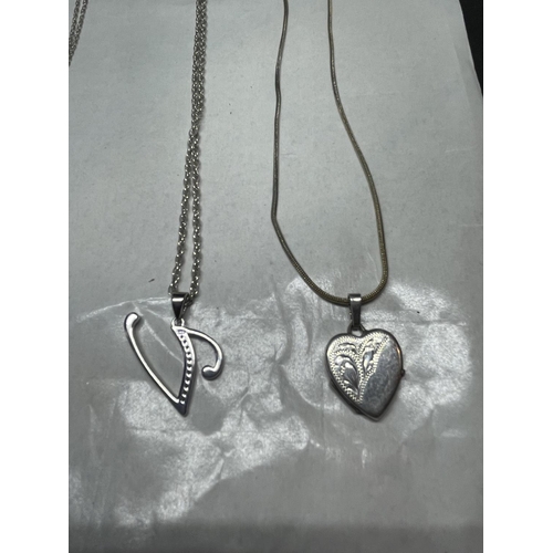 689 - A GROUP OF FOUR ASSORTED SILVER NECKLACES