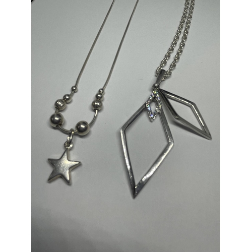 690 - A GROUP OF FOUR ASSORTED SILVER NECKLACES