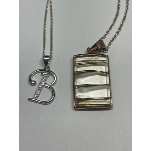 691 - A GROUP OF FOUR ASSORTED SILVER NECKLACES