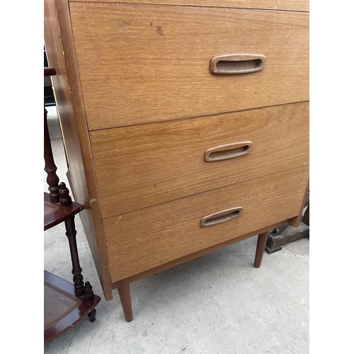 2617 - A 'RICHMOND' RETRO TEAK CHEST OF FOUR DRAWERS, 24