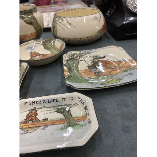 293 - SIX PIECES OF ROYAL DOULTON SERIES WARE THE GALLANT FISHERS