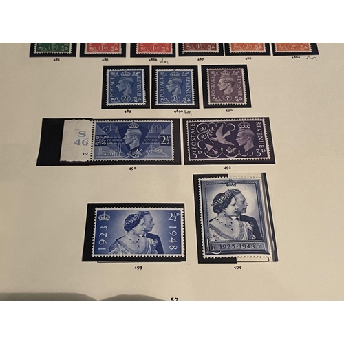 385 - GREAT BRITAIN , 1940-48 ISSUES ON ALBUM PAGE , ALL U/M EXCEPT WMK VARIETIES WHICH ARE VLMM . SG CAT ... 