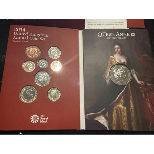 390 - UK , ROYAL MINT , 2014 , ANNUAL COIN SET OF 14 . PRISTINE CONDITION