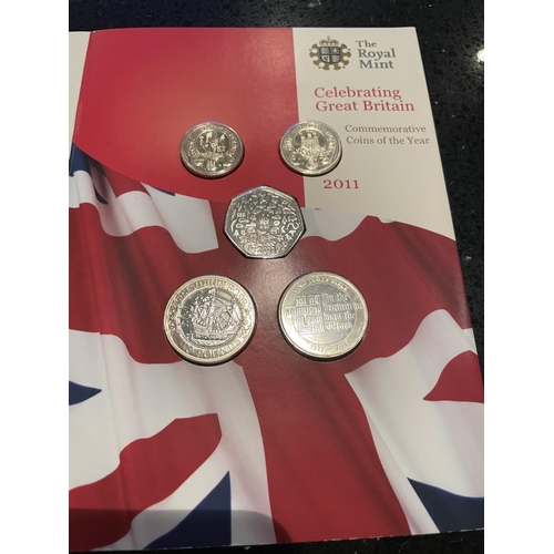 394 - UK , ROYAL MINT , 2011 , COINS OF THE YEAR . PRISTINE CONDITION