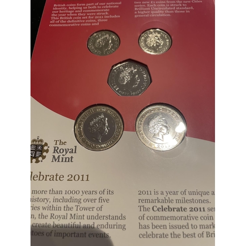 394 - UK , ROYAL MINT , 2011 , COINS OF THE YEAR . PRISTINE CONDITION