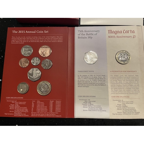 397 - UK , ROYAL MINT , 2015 , ANNUAL COIN SET . PRISTINE CONDITION