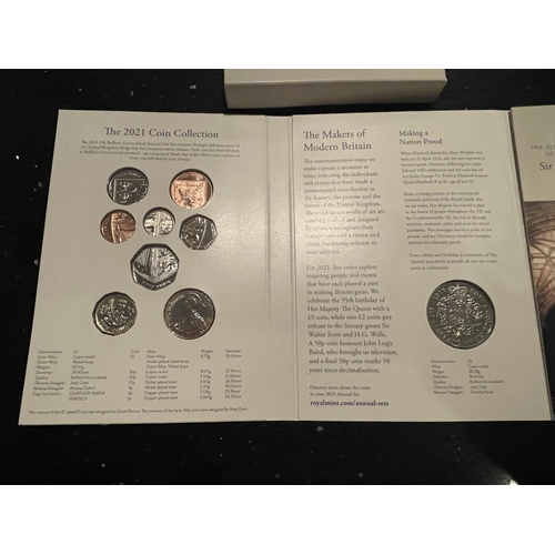 462 - UK , ROYAL MINT , 2021 , ANNUAL COIN SET OF THIRTEEN . PRISTINE CONDITION