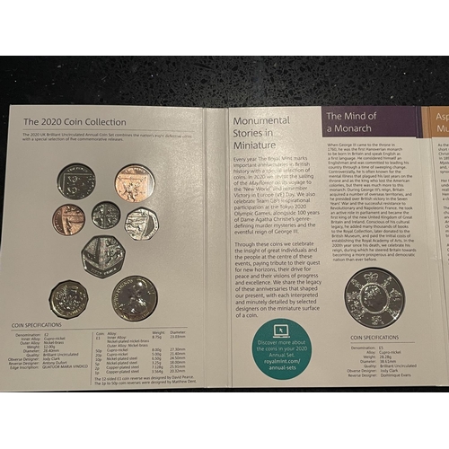 463 - UK , ROYAL MINT , 2020 , ANNUAL COIN SET OF THIRTEEN . PRISTINE CONDITION