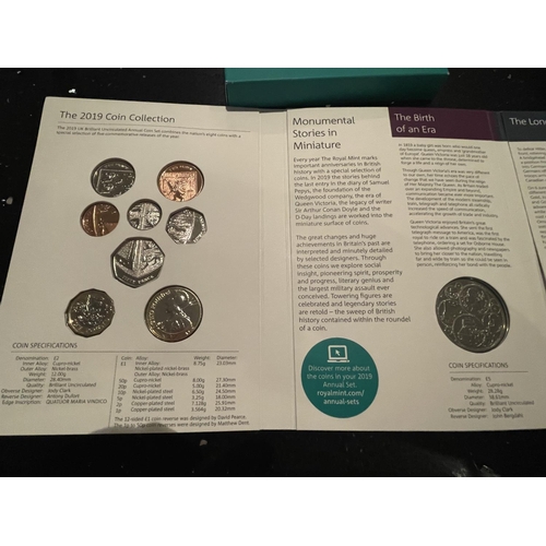 465 - UK , ROYAL MINT , 2019 , ANNUAL COIN SET OF THIRTEEN . PRISTINE CONDITION