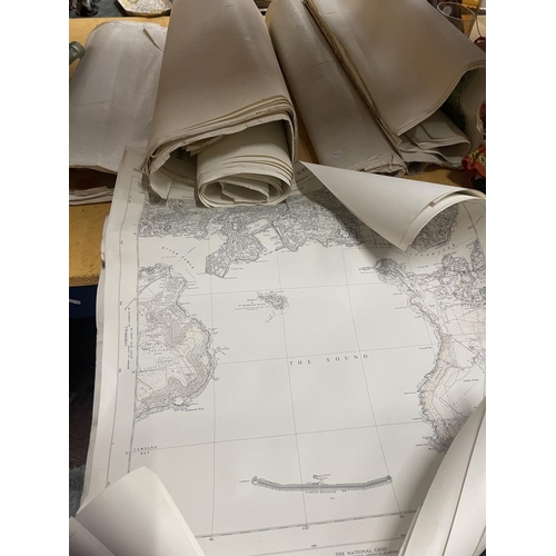 923 - A LARGE QUANTITY OF ORDANANCE SURVEYS MAPS, PLANS, ETC